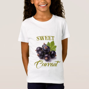 Black Currants With Water Drops & Green Leaf T-Shirt