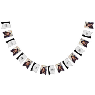 Black Curved Frame Photo Graduation Bunting