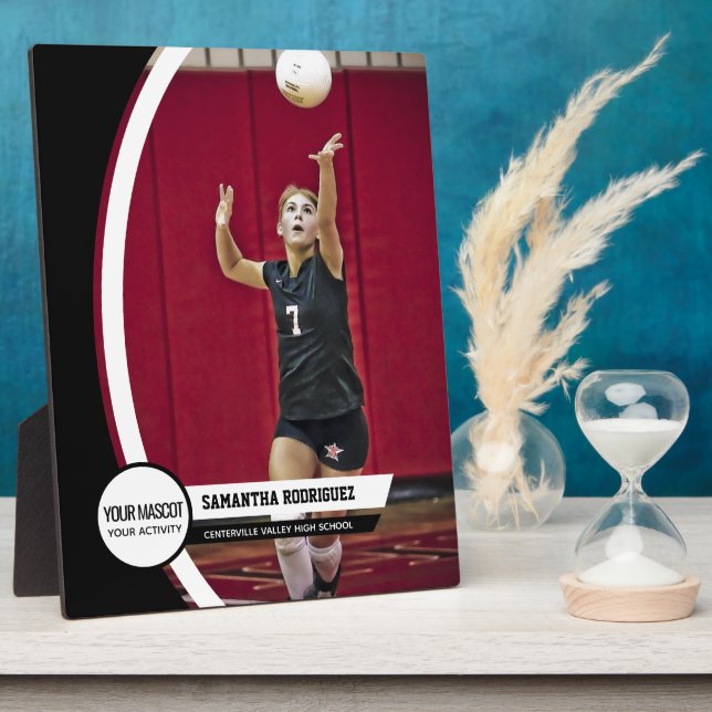 Black Curved Frame School Photo Display (Side)