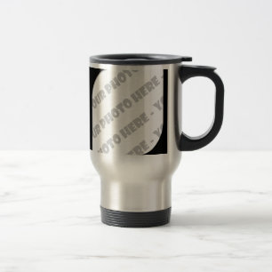 Black Curves Photo Travel Mug - Create Your Own