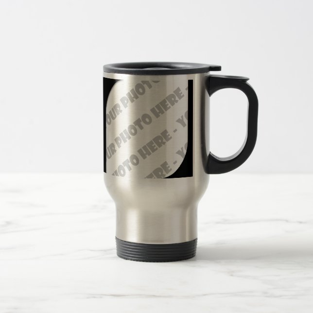 Black Curves Photo Travel Mug - Create Your Own (Right)