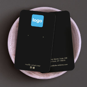 BLACK Custom Add Logo Earring