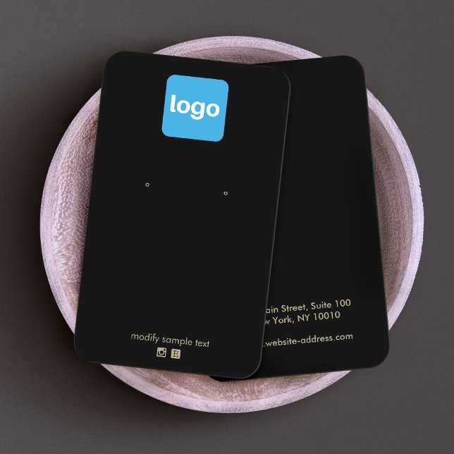 BLACK Custom Add Logo Earring (Creator Uploaded)