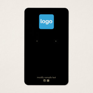 Black Custom Add Logo Earring Display Card