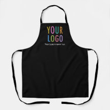 Black Custom Business Apron with Logo Personalised