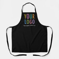 Black Custom Business Apron with Logo Personalised