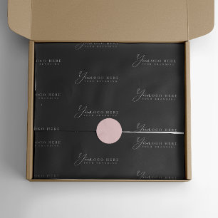 Black Custom Business Company Your Logo Here Tissue Paper