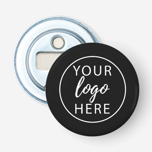 Black Custom Business Logo Bottle Opener (Front)