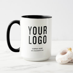 Black Custom Business Logo Promotional Mug