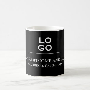 Black Custom Business or Company Logo Coffee Mug