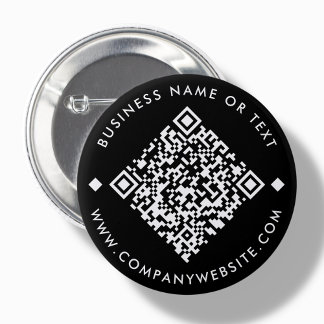 Black | Custom Business QR Code Button