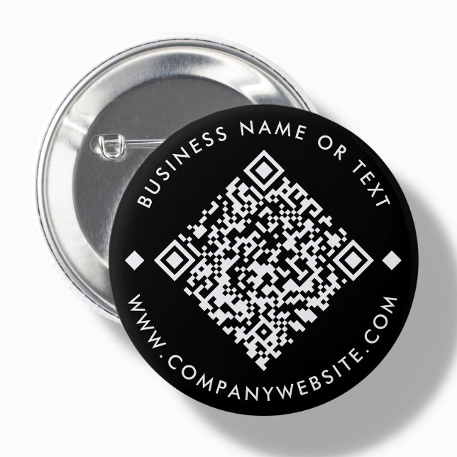 Black | Custom Business QR Code Button (Creator Uploaded)