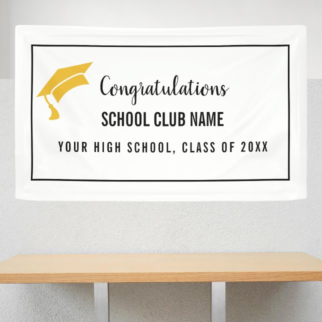 Black Custom Club Graduation Banner (Creator Uploaded)