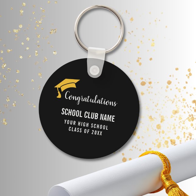 Black Custom Club Graduation Banner Key Ring (Creator Uploaded)