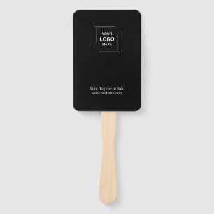 Black Custom Event Branding Style Hand Fan