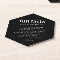 Black Custom Fun Facts Funny Wedding