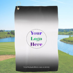 Black Custom Golf Towels With Logo No Minimum 
