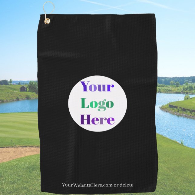 Black Custom Golf Towels With Logo No Minimum (Creator Uploaded)
