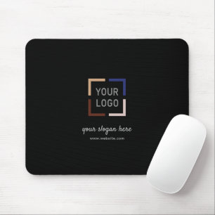 Black custom Logo branded promotional Mouse Mat