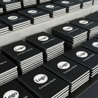 Black Custom Logo Branding Business Promotional Notebook