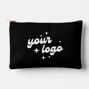 Black Custom Logo Business Travel Accessory Pouch