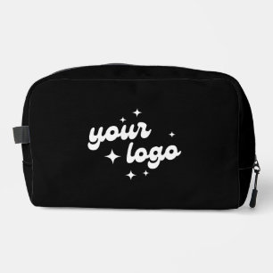 Black Custom Logo Business Travel Dopp Kit