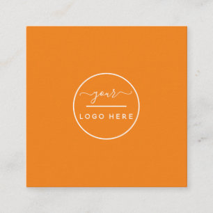 Black custom logo, elegant, square, professional   square business card