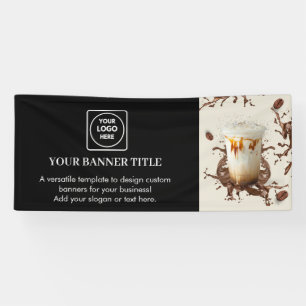 Black Custom Logo   Modern 6’ Branded Event Banner