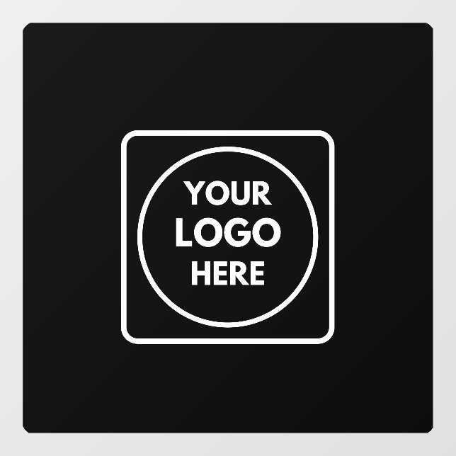 Black Custom Logo | Personalised Business Window  Window Cling (Sheet)