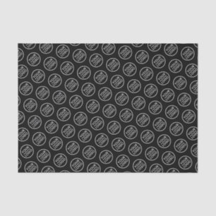 Black custom logo tissue paper business packaging
