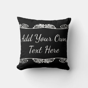 Black Custom Motivational Quote Cushion