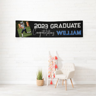 Black Custom Photo Graduation  Banner
