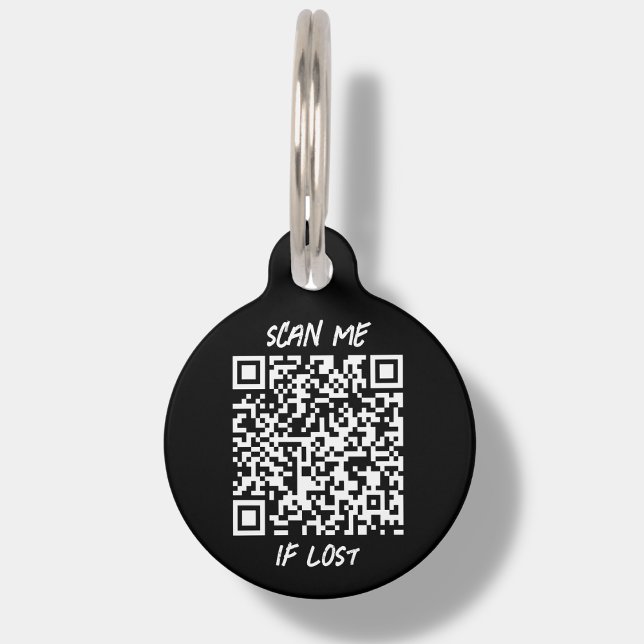 Black Custom QR Code | Scan Pet ID Tag (Creator Uploaded)