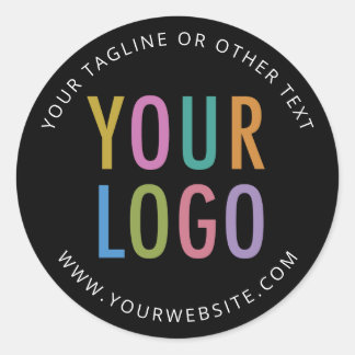 Black Custom Stickers Company Logo Small Minimum