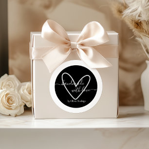 Black Custom Thank You Sticker Packaging Label