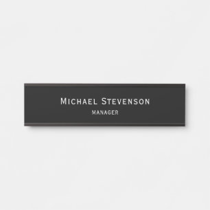 Black Customize Name & Title Profession Door Sign