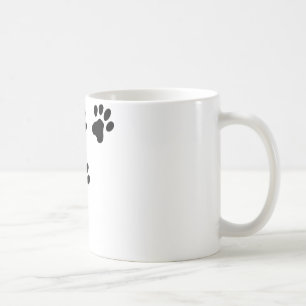 black cute dog paws doggy coffee mug