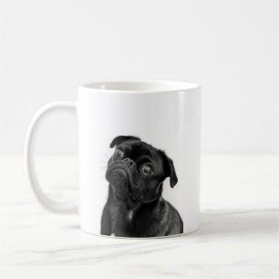 Black Cute Pug Mug