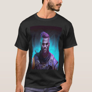 Black Cyberpunk Warrior T-Shirt