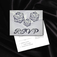 Black D20 Crit | RPG Tabletop Dice Entree RSVP