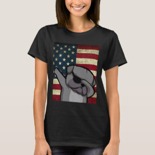 Black Dabbing Pug Cross America Flag Essential 84 T-Shirt