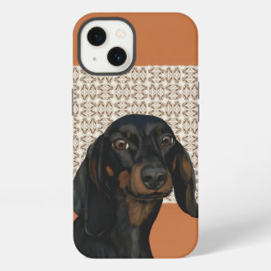 Black Dachshund Dog Portrait Dog Lovers iPhone 13 Case