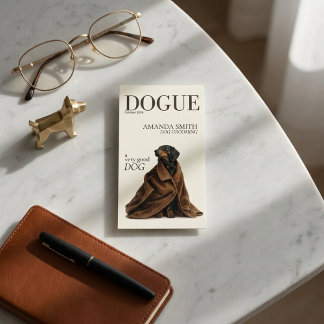 Black Dachshund Elegant Dogue Business Card