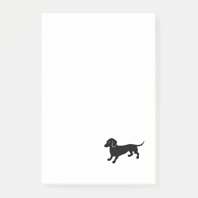 Black Dachshund Post-it Notes (Front)