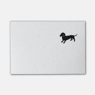 Black Dachshund Post-it Notes