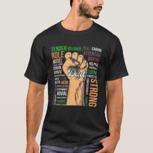 Black Dad African Melanin Black History Month Stro T-Shirt