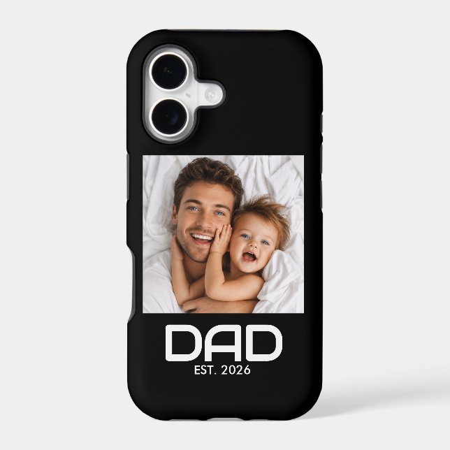 Black Dad Established Bold Photo Case-Mate iPhone  (Back)