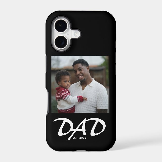 Black Dad Established Bold Photo Case-Mate iPhone  (Back)