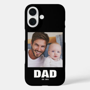 Black Dad Established Bold Photo iPhone 16 Case
