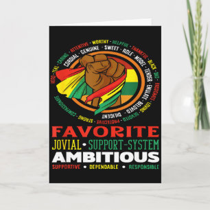Black Dad Hero Role Model Ambitious Strong  Card